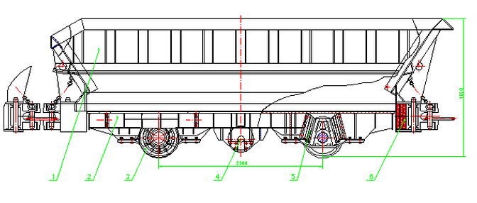 6m3底側(cè)卸載式礦車(chē) 